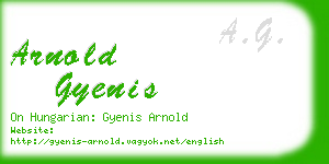 arnold gyenis business card